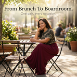 Curvella – Women's Flowy Pleated Palazzo Pants