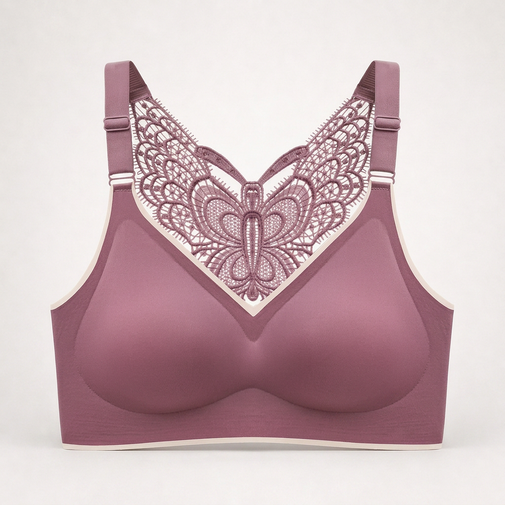 Solivia – Wireless Butterfly Back Bra with Seamless Ice Silk Look Cups