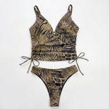 Lunavia – Women's Leopard Print Plunge Bikini Set