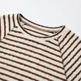 Elara – Women's textured stripe relaxed tee