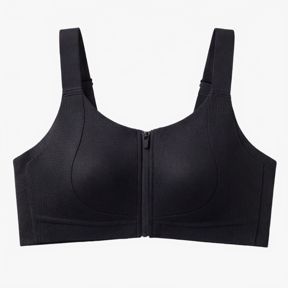 Veluna - Women's Front Zip Bra with FlexGel Support