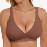 Seamvera - Women's Seamless Deep V Push-Up Wireless Bra
