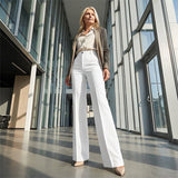 Elara – Women's High-Waisted Wide-Leg Suit Trousers