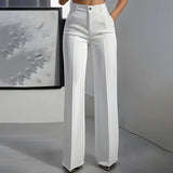 Elara – Women's High-Waisted Wide-Leg Suit Trousers