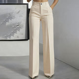 Elara – Women's High-Waisted Wide-Leg Suit Trousers