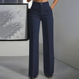Elara – Women's High-Waisted Wide-Leg Suit Trousers