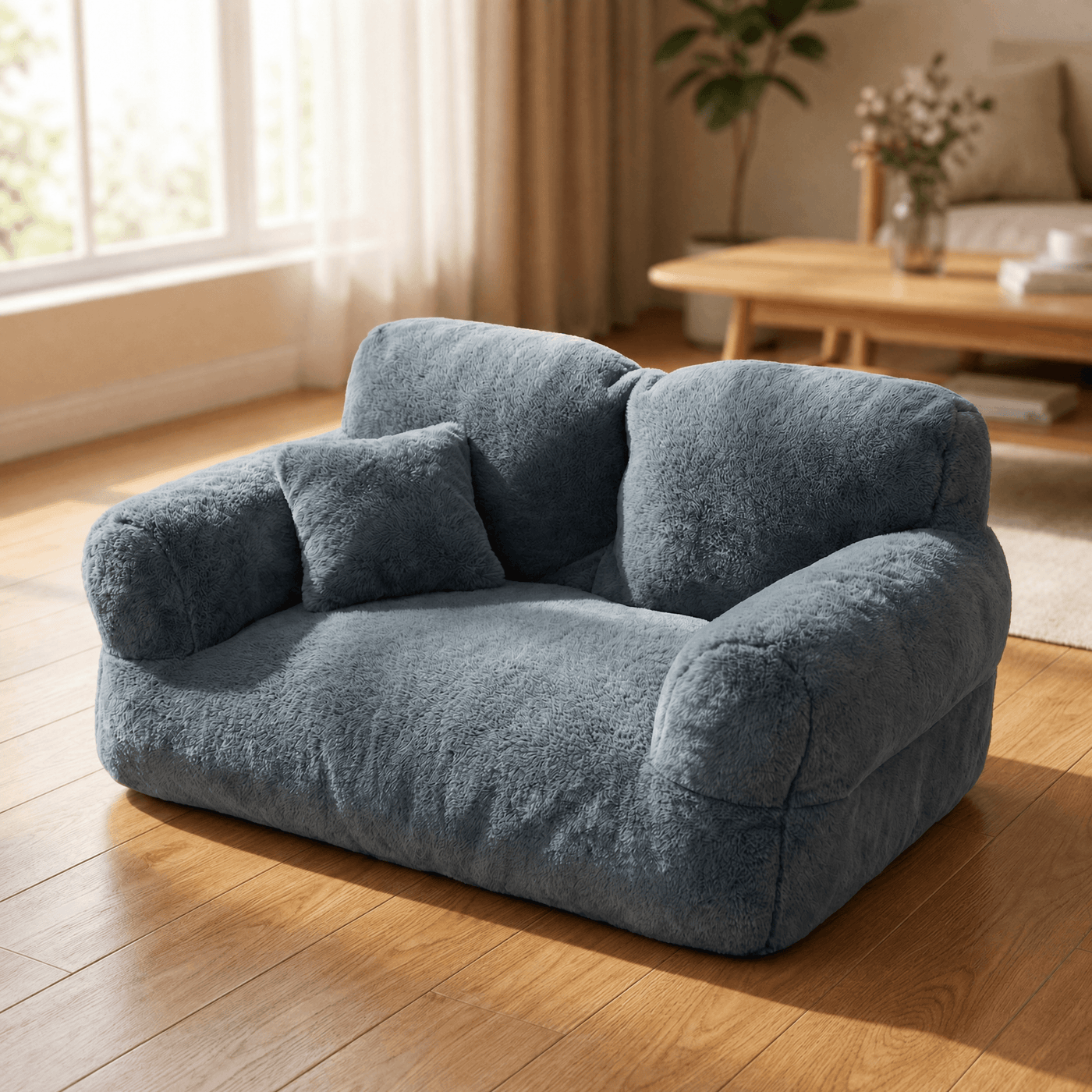Pawluna – Plush Pet Sofa with Washable Cover