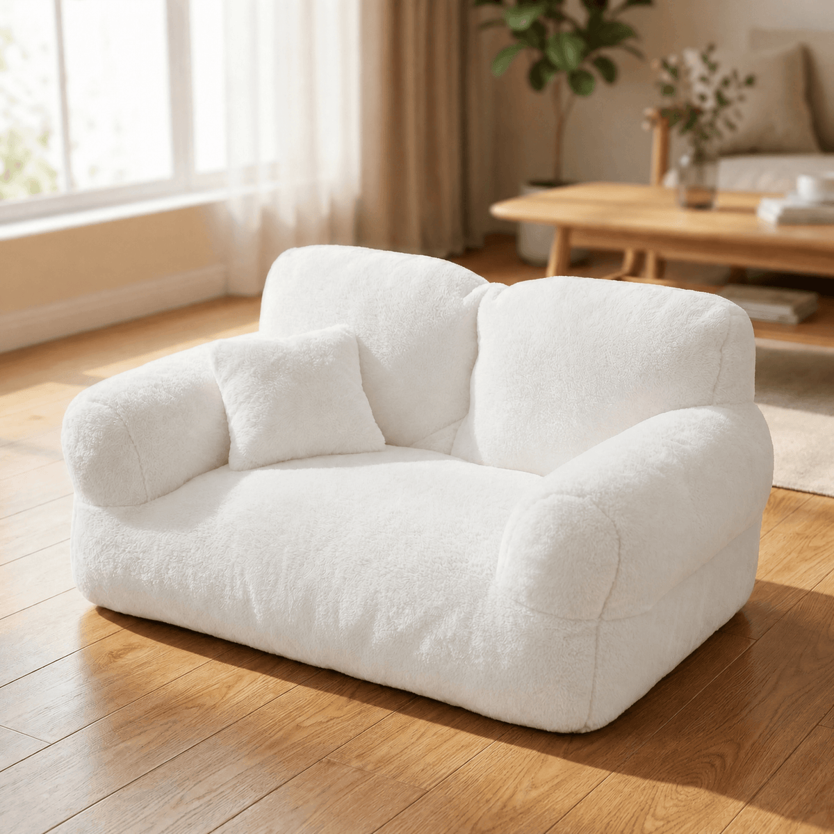 Pawluna – Plush Pet Sofa with Washable Cover