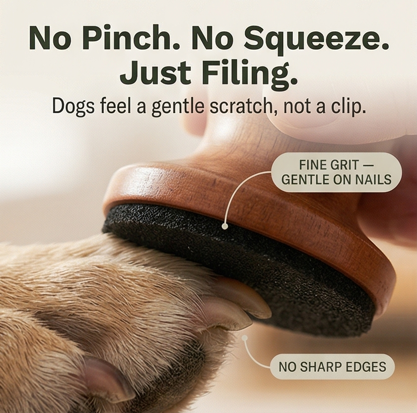 Pawsmooth – Silent Dog Nail File with 3 Sanding Pads