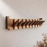Pianello – Contoured Wood Wall Hanger with Fold-Down Hooks