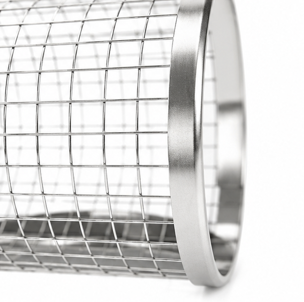 Rollwell – Rolling Stainless Mesh Grill Basket with Hook