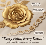 Rosalina – Embossed gold rose waterproof tablecloth