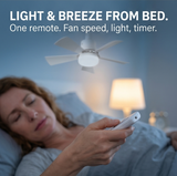 Socketcool – Screw-In Ceiling Fan with LED Light & Remote
