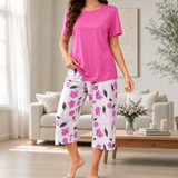 Sereya – Women's Breezy Floral Capri Pajama Set