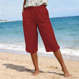 Marelia – Breathable Linen-Look Summer Capri Pants for Women