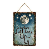 Lunavia – Rustic Moon Metal Sign for Porch and Garden