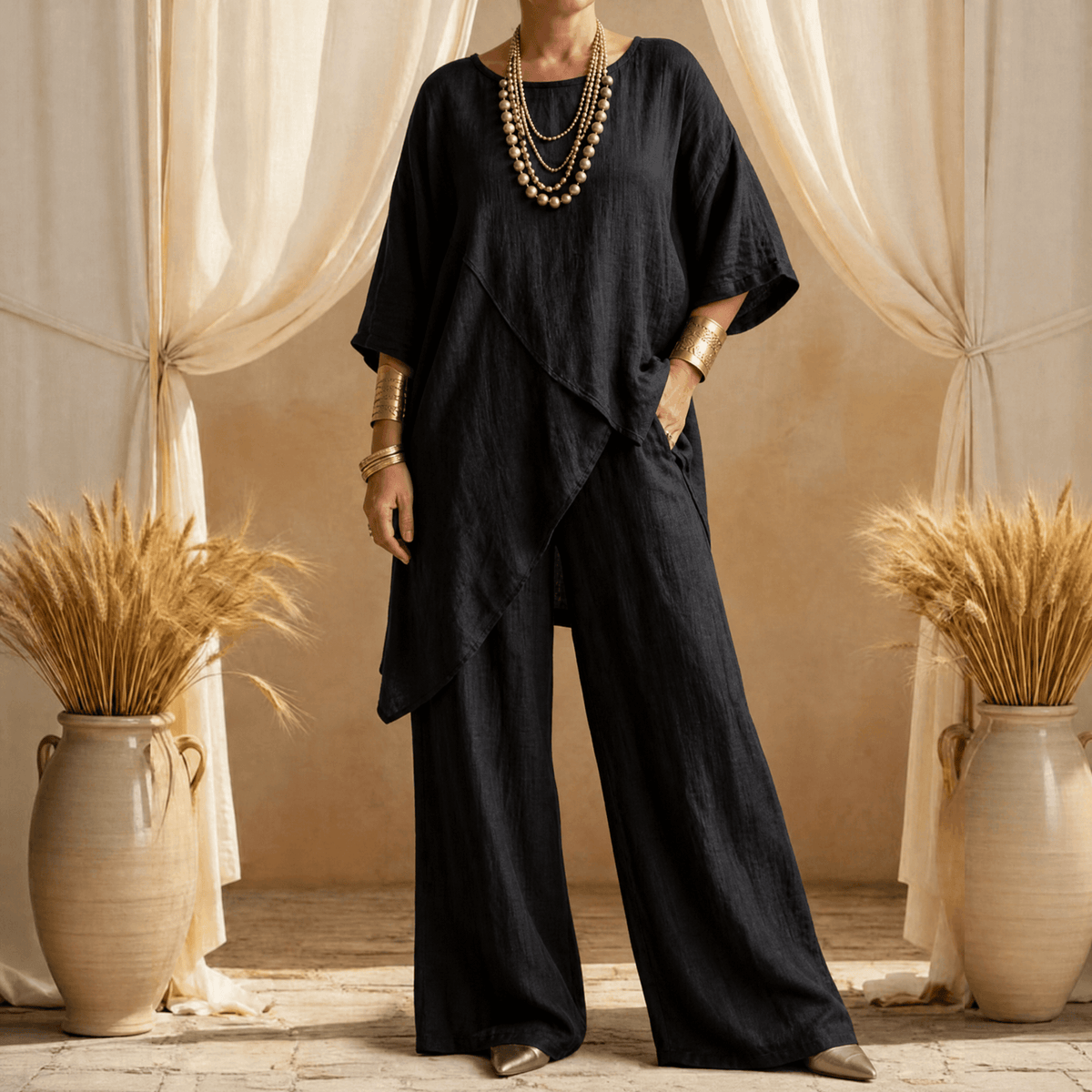 Sofienne – Asymmetrical Two Piece Set for Women