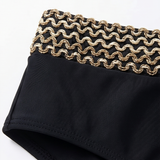 Soléra – Woven Chain-Trim High-Waist Bikini