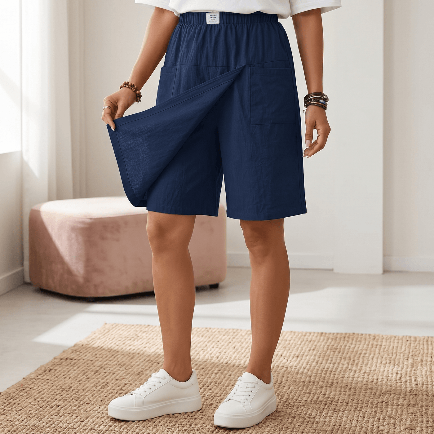 Soléva – Women's Wrap-Front Skort with Hidden Shorts
