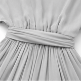 Solavia – Cold Shoulder Chiffon-like Maxi Dress for Weddings & Formal Events