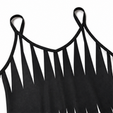 Solavia – Vertical Stripe Maxi Dress with V-Neck and Spaghetti Straps