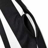Solavia – Vertical Stripe Maxi Dress with V-Neck and Spaghetti Straps