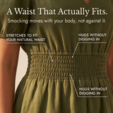 Solenna – Women's Smocked Waist Tiered Mini Dress