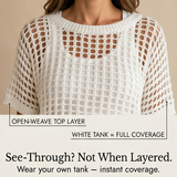Solenya – Women's Breezy Open-Knit Summer Top