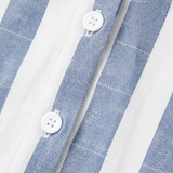Solenya – Striped Linen-Look Shirt Dress for Summer