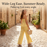 Solenza – Women's Ruched Peplum Summer Co-Ord Set