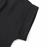 Soleya – Soft V-Neck Button Front Mini Dress with Rolled Sleeves
