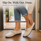 Sollea – Soft Suede Slip-On Flats with Rope Bow