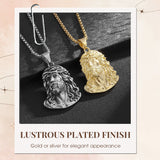 Faithly - Elegant Jesus Pendant Necklace, Gold or Silver