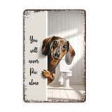 Peekaboo - Funny bathroom metal sign