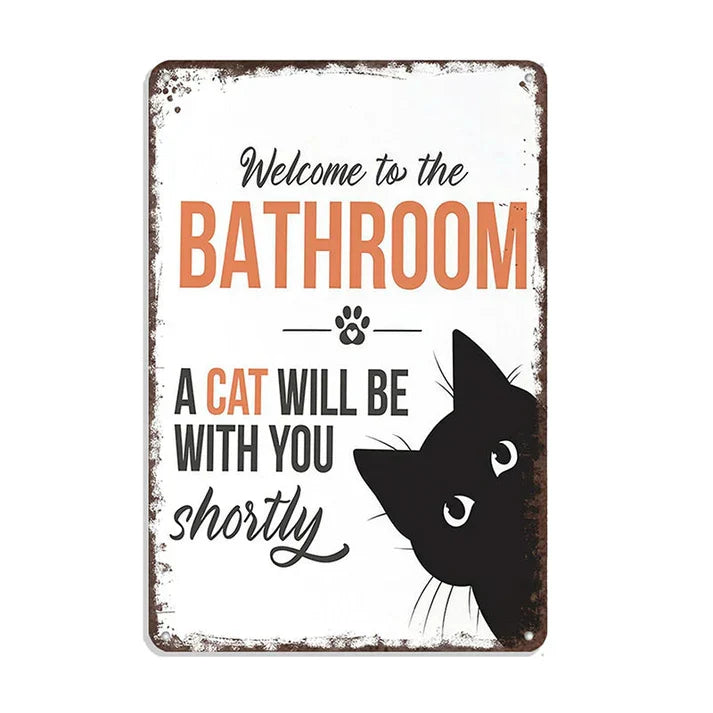 Peekaboo - Funny bathroom metal sign