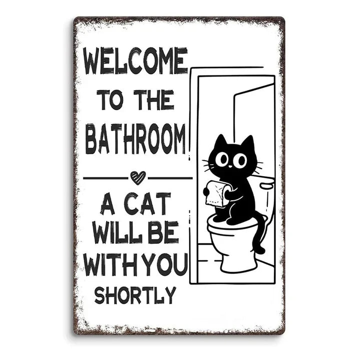 Peekaboo - Funny bathroom metal sign