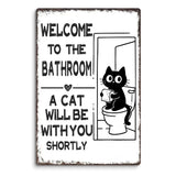 Peekaboo - Funny bathroom metal sign