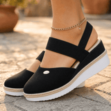 Stepwell – Cushioned espadrille wedge sandals