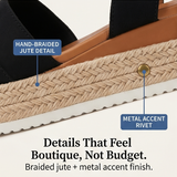 Stepwell – Cushioned espadrille wedge sandals