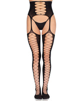 Nocturra – All in One Fishnet Garter Belt Stockings