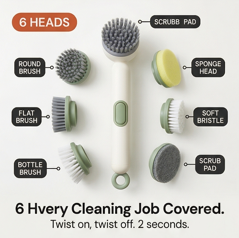Sudspin – No Leak Dish Brush with Built In Soap Dispenser