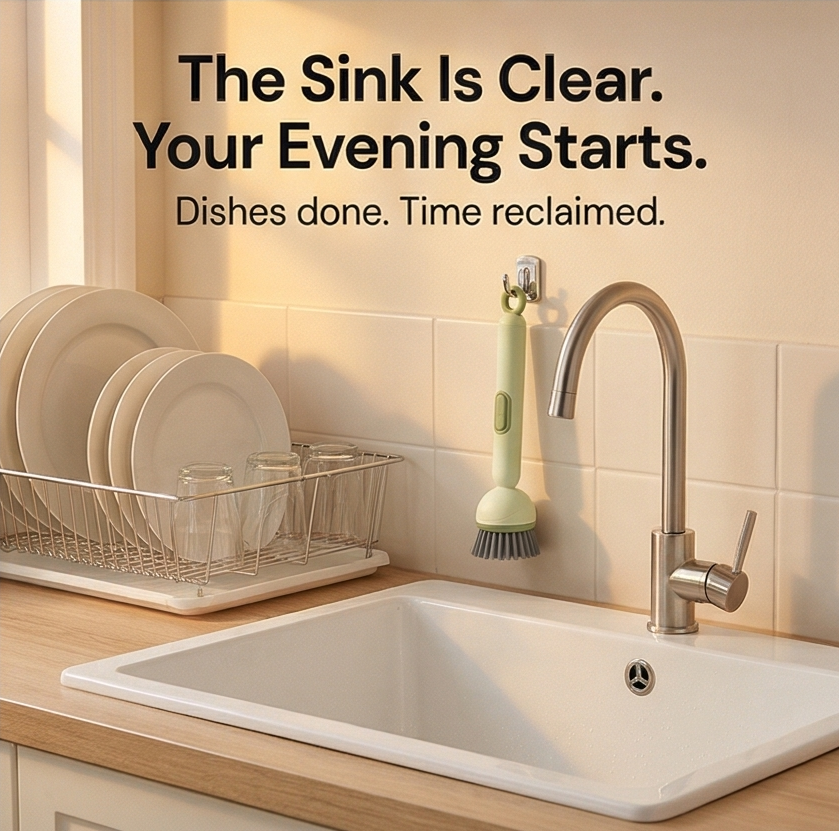 Sudspin – No Leak Dish Brush with Built In Soap Dispenser
