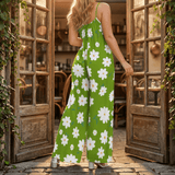 Sunara – Women's Floral Wide-Leg Plus-Size Jumpsuit