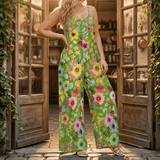 Sunara – Women's Floral Wide-Leg Plus-Size Jumpsuit