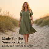Sunhara – Women's Breezy V-Neck Boho Sundress with Pockets