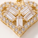 Lunavia – Triple Heart Drop Earrings with Matching Ear Cuff