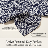 Maelyn – Women's Elegant Navy Floral Dress with Built-In Jacket