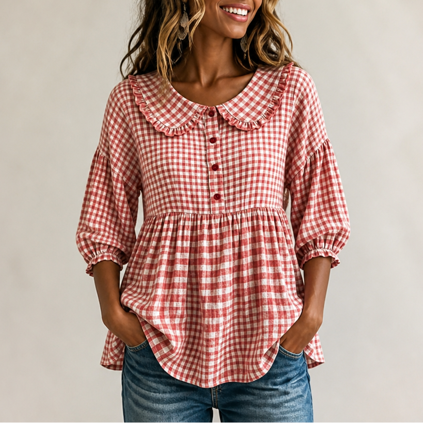 Ruffleigh – Blouse With A Collar That Frames The Face