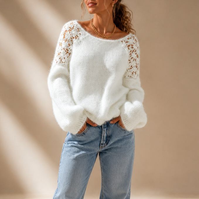 Wearbella – Lace-Knit Look Sweater That Looks Elevated, Not Plain
