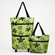 Green Base with Floral Pattern